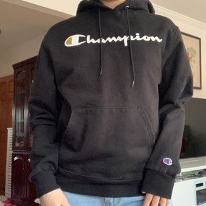 Authentic Champion Black Eco Hoodie Pullover